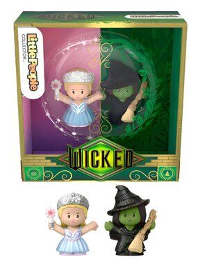 NEW 2025 2Pk Fisher Price Wicked Little People Collector Set-Elphaba & Glinda